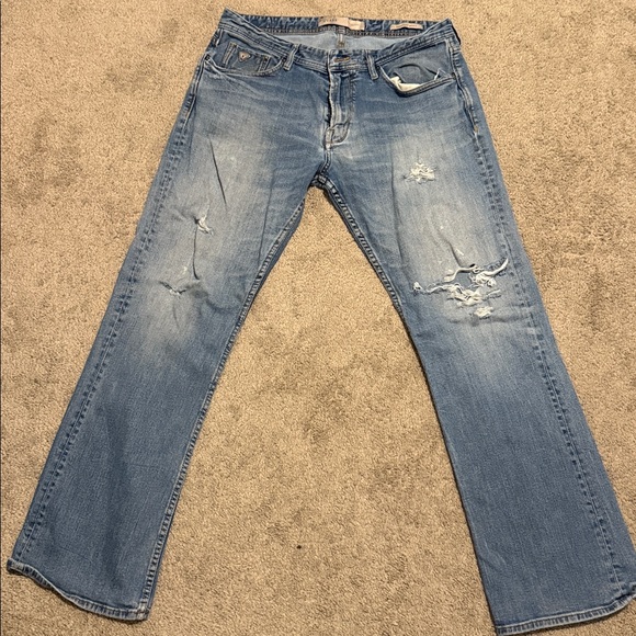 Guess Sky Blue Denim Jeans 36x34 - Picture 1 of 5
